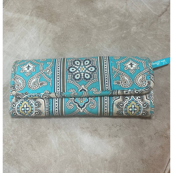 Vera Bradley Totally Turquoise Sleek Wallet - Picture 16 of 16